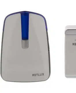 Domovní alarmy Retlux RDB 103 Bezdrátový zvonek na AA baterie, 1x tlačítko, dosah 150 m