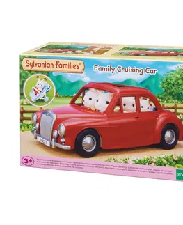 Dřevěné hračky Sylvanian families 5448 rodinné cestovní auto s kočárkem a autosedačkou