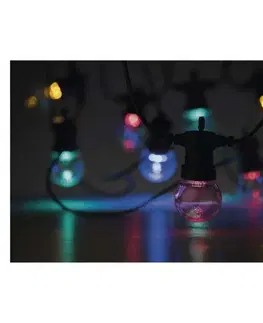 LED řetězy EMOS LED světelný řetěz – 10x párty žárovky, 5 m, venkovní i vnitřní, multicolor DCPM01