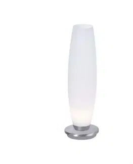 LED stolní lampy PAUL NEUHAUS LED stolní lampa z opálového skla v jednoduchém designu a stříbrnou nohou 2700K PN 4027-55