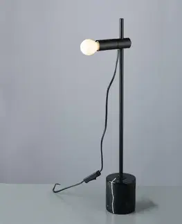 Designové stolní lampy ACA Lighting stolní lampa 1XE14 mramor + kov černý D9XH58CM HERA OD581T58B