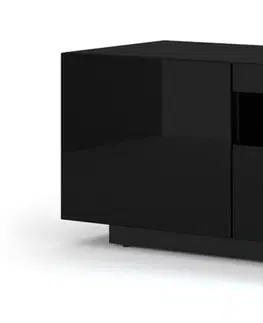 TV stolky ARTBm TV stolek AURA 150 | černý lesk Variant: s LED osvětlením