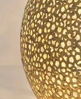 Světla na parapety Holländer Stolní lampa Lily Grande, Ø 43 cm, zlatá