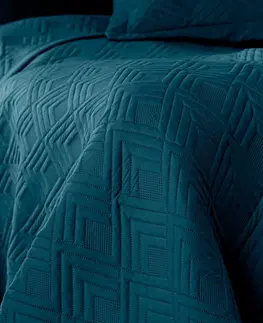Přikrývky AmeliaHome Přehoz na postel Ophelia modrozelená, 220 x 240 cm