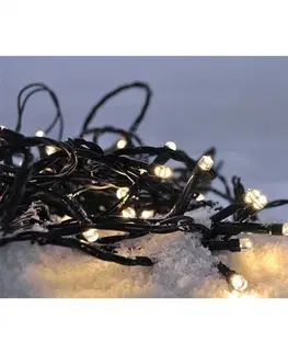 Vánoční dekorace Solight Světelný venkovní řetěz 400 LED s časovačem, 20 m, teplá bílá