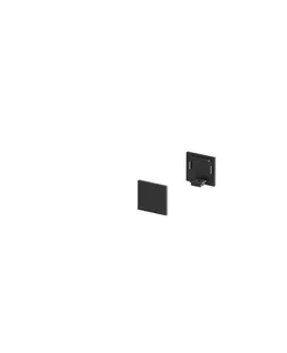 Profily SLV BIG WHITE KONCOVÉ KRYTY, na GRAZIA 10 profil k montáži na stěnu standard, 2 kusy, ploché provedení, černé 1000480