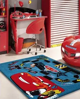 Dětské koberce Modrý koberec do dětského pokoje McQueen Šířka: 200 cm | Délka: 290 cm