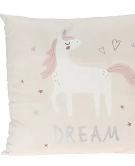 Polštáře Dětský polštář Unicorn dream bílá, 40 x 40 cm