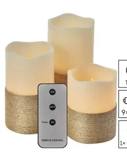 Svíčky EMOS LED svíčky Candles s ovladačem 3 ks teplá bílá