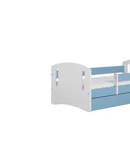 Dětské postýlky Kocot kids Dětská postel Classic II modrá, varianta 80x140, bez šuplíků, bez matrace