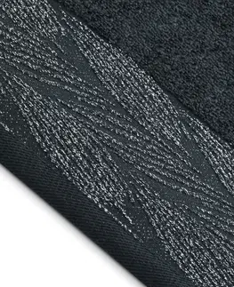 Ručníky AmeliaHome Sada 3 ks ručníků ALLIUM klasický styl černá, velikost 50x90+70x130