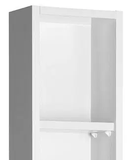 Koupelnový nábytek AQUALINE ZOJA policová skříňka k zrcadlu Korin, 20x70x12cm, bílá 45463