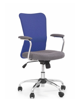 Kancelářské židle Dětské křeslo MARIUS, šedá/modrá  