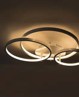 Stropni svitidla Moderní stropní svítidlo bílé včetně LED a stmívače - Rondas