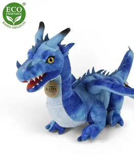 Plyšáci Rappa Plyšový drak modrý, 40 cm  ECO-FRIENDLY