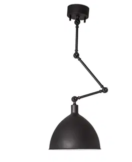 Industriální závěsná svítidla Sessak Moderní stropní kloubové svítidlo Bazar - pr. 300 x 1050 mm, 40 W, matná černá SE RBAZKPM