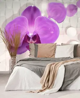 Samolepící tapety Samolepící tapeta orchidej na abstraktním pozadí