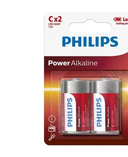 Baterie nabíjecí Philips Philips LR14P2B/10 - 2 ks Alkalická baterie C POWER ALKALINE 1,5V 7200mAh 