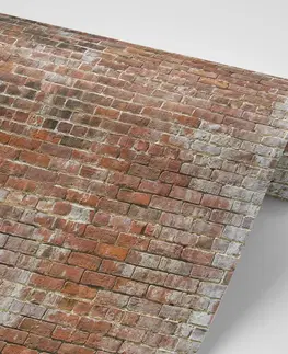 Tapety s imitací cihly, kamene a betonu Fototapeta stará cihlová zeď