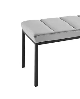 Lavice do jídelny LuxD Designová lavice Bailey 80 cm světle šedý samet - Skladem