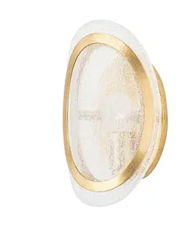 Designová nástěnná svítidla HUDSON VALLEY nástěnné svítidlo DANES mosaz/sklo zlatá/matná E14 1x60W 1501-VGL-CE