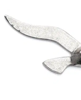 Bytové doplňky a dekorace DekorStyle Nástěnná dekorace létající ptáci Flying 35 cm stříbrná