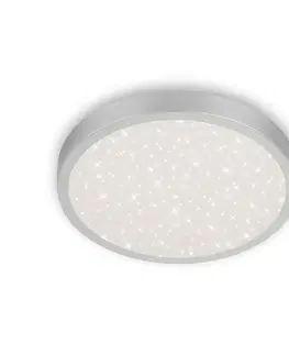 LED stropní svítidla BRILONER LED stropní svítidlo hvězdné nebe, pr. 38 cm, 24 W, 3000 lm, stříbrná BRILO 3071-014