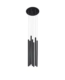Designová závěsná svítidla Nova Luce Štíhlé designové LED svítidlo Ultrathin - 7 x 3 W, 1680 lm, černá NV 9184024
