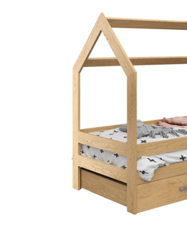 Postele Dětská postel SPECIOSA D3 80x160 v barvě borovice se zásuvkou: borovice