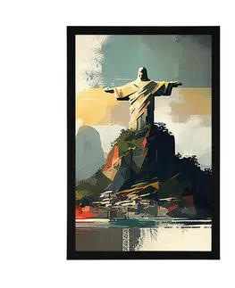 Hory Plakát socha Ježíše v Rio de Janeiru