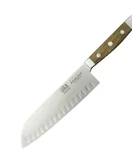 Kuchyňské nože Güde - Solingen Alpha Dubový sud kuchařský Santoku 18 cm