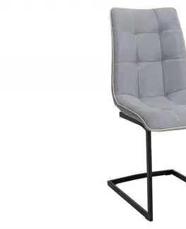 Židle Jídelní židle 2 ks BAUKIS Dekorhome Světle šedá