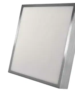 LED stropní svítidla EMOS LED svítidlo NEXXO broušený nikl, 30 x 30 cm, 28,5 W, teplá/neutrální bílá ZM6253