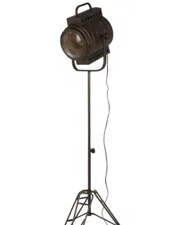 Lampy Černá kovová stojací lampa Industrial - 60*50*170cm J-Line by Jolipa 96061