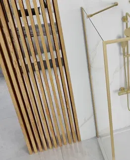 Sprchové zástěny REA/S Rohový sprchový kout RAPID SWING Brush Gold Dveře: 100 x Sprchová zástěna: 90 KPL-02524