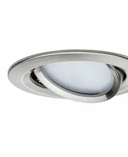Chytré osvětlení PAULMANN SmartHome Zigbee vestavná svítidla sada LED Coin Nova Plus 3x6,5W stmívatelné kruhové kov kartáčovaný 929.59 P 92959
