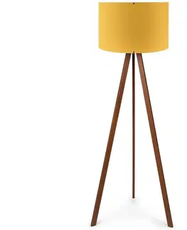 Lampy  Stojací lampa AYD 1xE27/60W/230V oranžová/hnědá 