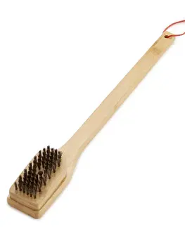 Grilovací nářadí Weber grilovací čistící kartáč s bambusovou rukojetí - 46 cm