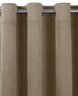 Záclony Závěs Homede Vila se stříbrnými průchodkami béžový, velikost 400x270