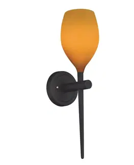 Designová nástěnná svítidla AZzardo IZZA nástěnné svítidlo 1x G9 40W bez zdroje IP20, jantarové/černé