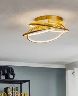Stropní svítidla Globo Barna - LED stropní svítidlo ve zlatém designu