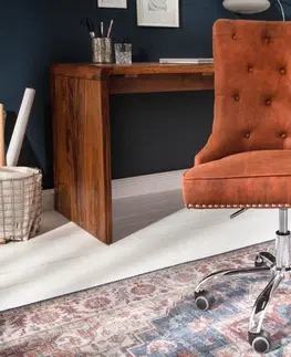 Kancelářská křesla LuxD Kancelářská židle s područkami Jett vintage světlehnědá