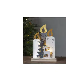 Vánoční dekorace Eglo Eglo 411289 - LED Vánoční dekorace FAUNA 10xLED/0,03W/2xAA 