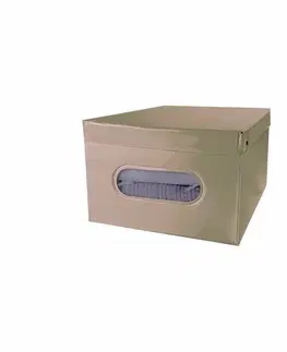 Úložné boxy Compactor Skládací úložná krabice s víkem SMART, taupe
