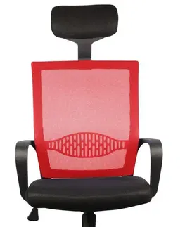 Kancelářské židle Ak furniture Kancelářská židle OCF-9 červená