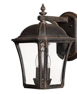 Venkovní nástěnná svítidla HINKLEY Venkovní nástěnné světlo Wabash M, výška 34,9 cm
