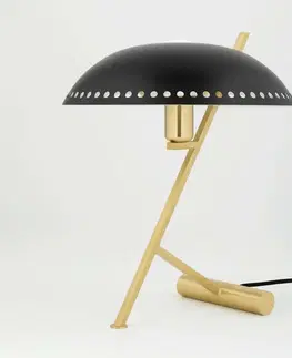 Designové stolní lampy HUDSON VALLEY stolní lampa LANDIS ocel/kov staromosaz/černá/černá E27 1x8W HL536201-AGB/BK-CE