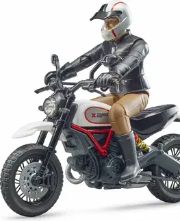 Hračky BRUDER - 63051 motorka Scrambler Ducati Desert Sled + figurka