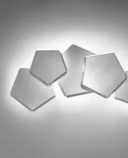 Nástěnná svítidla Selène LED nástěnné světlo Pleiadi stříbrné, pět zdrojů
