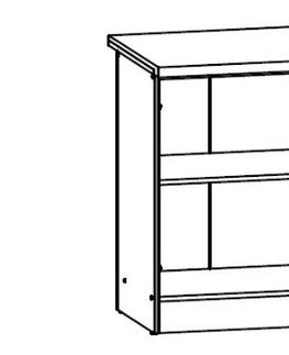 Kuchyňské dolní skříňky JAMISON, skříňka dolní 60 cm s pracovní deskou, dub sonoma DOPRODEJ